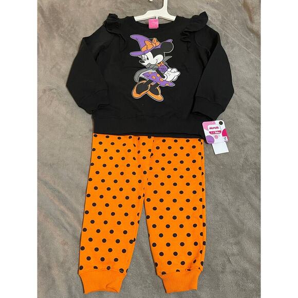 NWT Toddler Girl Disney Minnie Mouse Halloween
Top Bottom‎ Fleece Set Black 5T - Picture 3 of 9